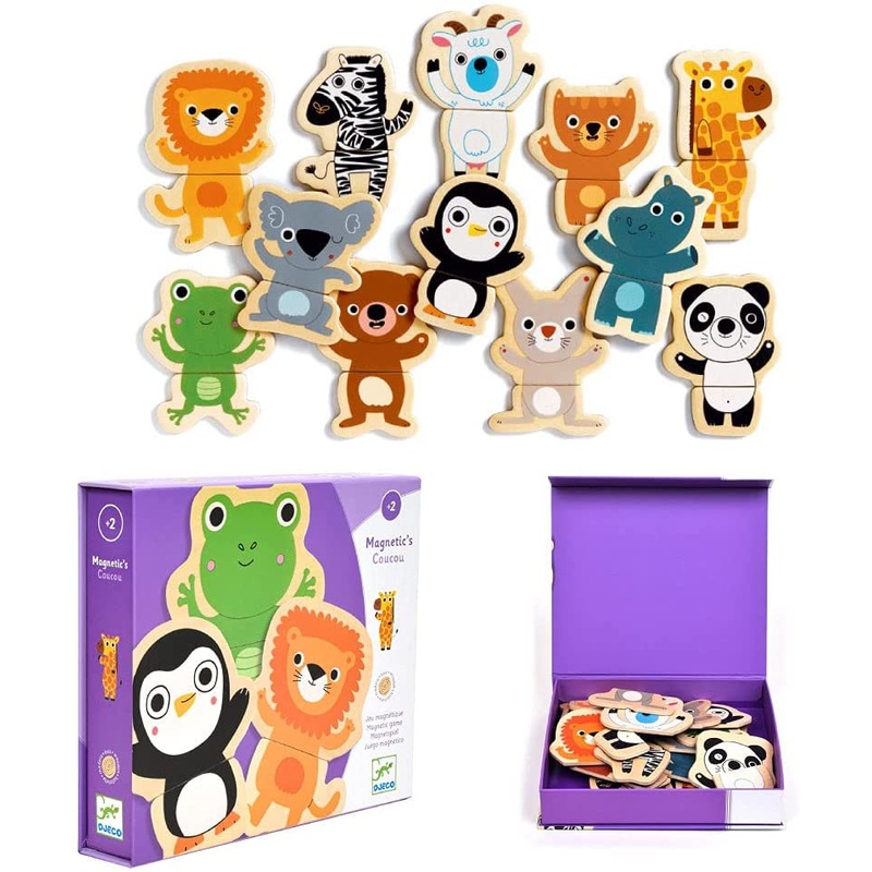 Coucou Animal Mix & Match Wooden Animal Magnets