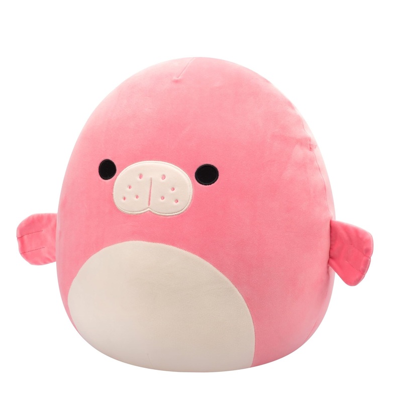 Squishmallows – Large Plush 16″ Coral Manatee W/White Belly