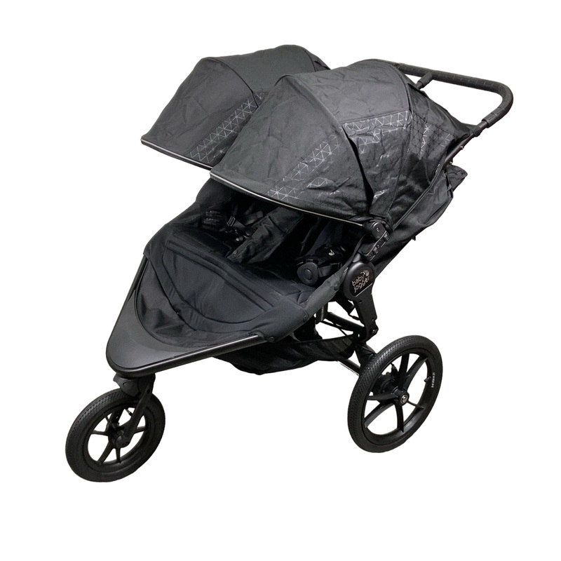 Baby Jogger Summit X3 Double Stroller, 2023, Midnight Black