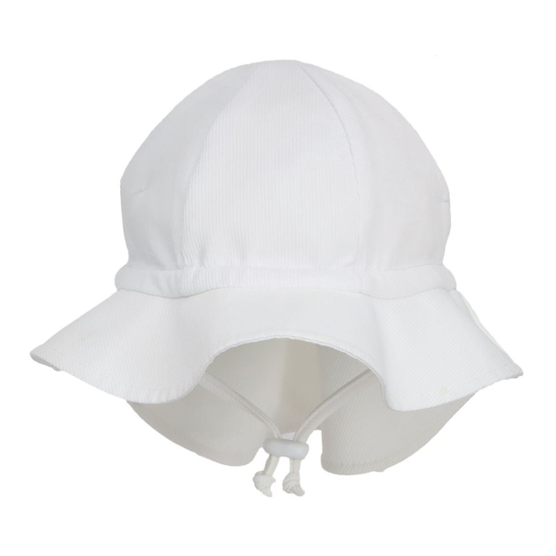 Calikids Grow With Me Sun Hat – White (One Size, 9 Months – 3 Years)
