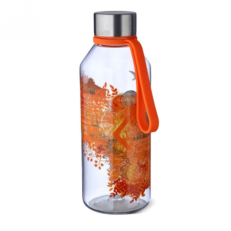 Carl Oscar – WisdomFlask Tritan with strap 650ML | Orange Fire