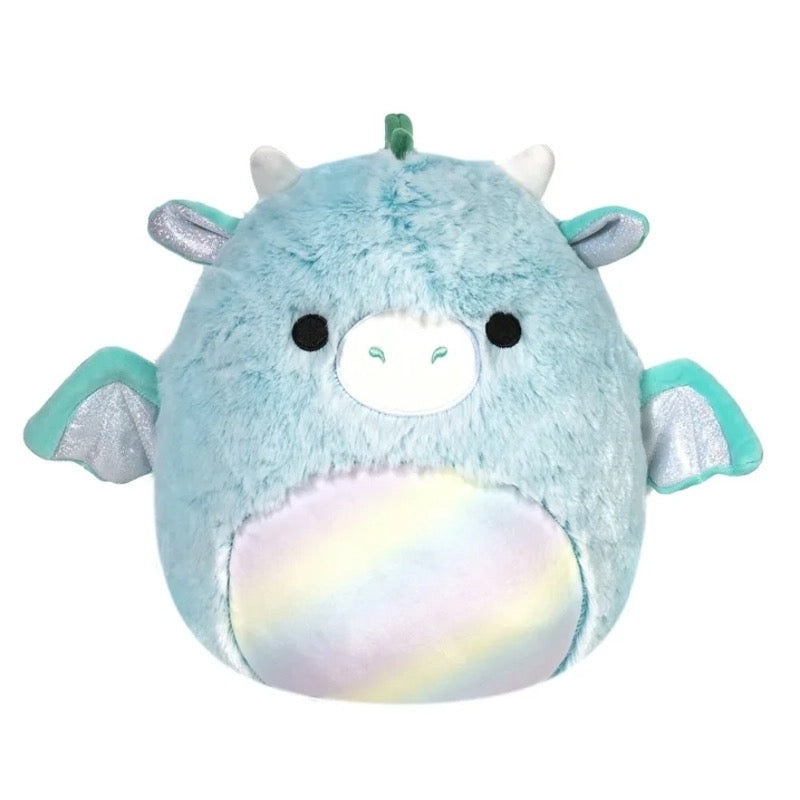 Squishmallows – Medium Plush 12″ Fuzzamallows Lorelai the Teal Dragon