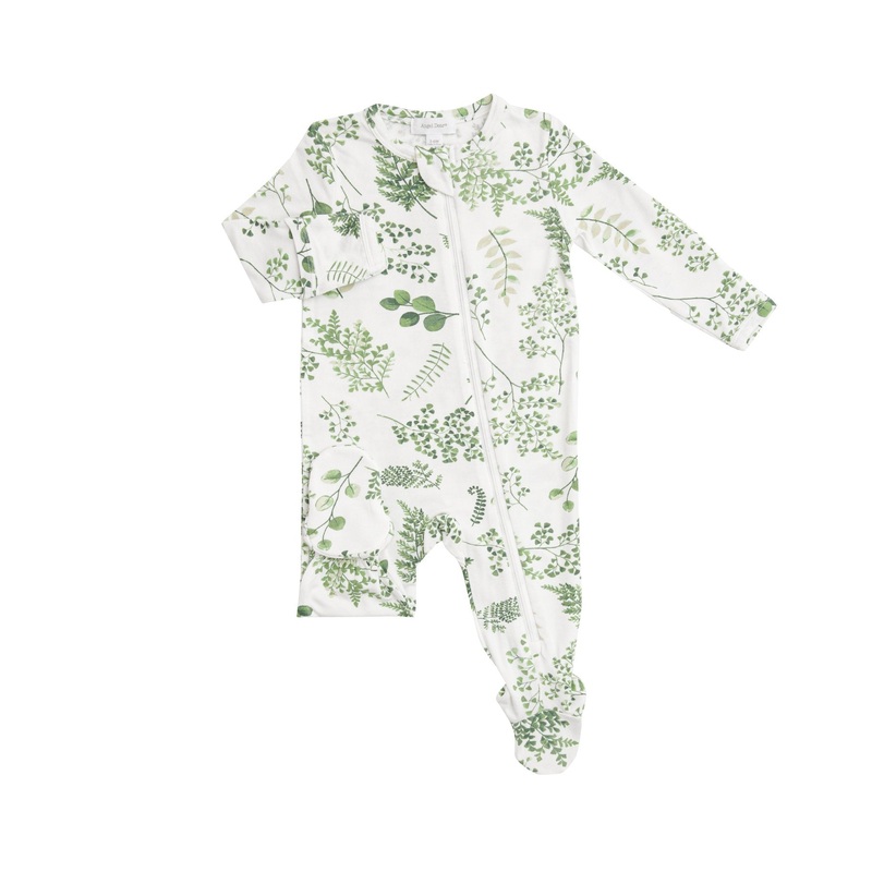 Angel Dear Ferns Zipper Footie – 6-9 Months