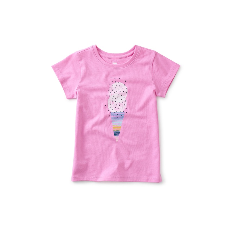 TEA ICE CREAM SCOOPS GRAPHIC TEE – PERENNIAL PINK