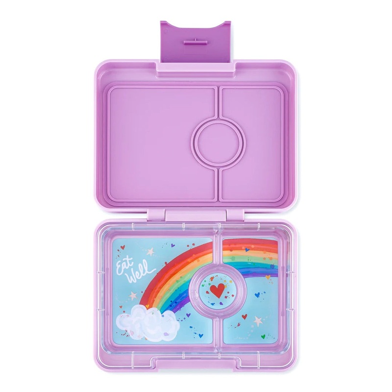 Yumbox – Snack Box | 3 Compartments | Rainbow | Lulu Purple