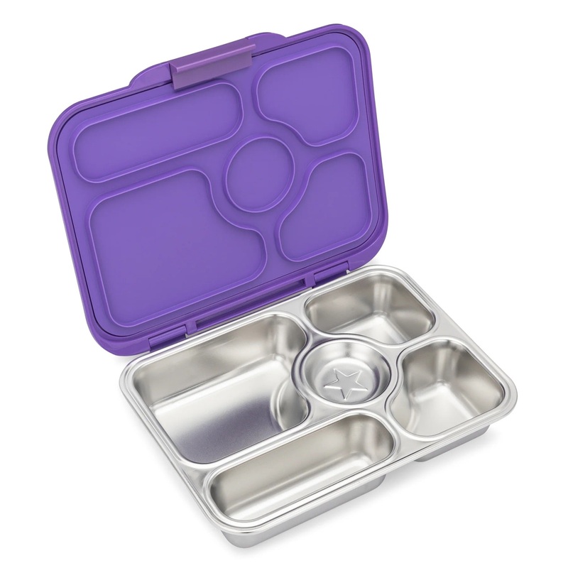 Yumbox – Stainless Steel Bento | 5 Compartments | Leakproof | Remy Lavender