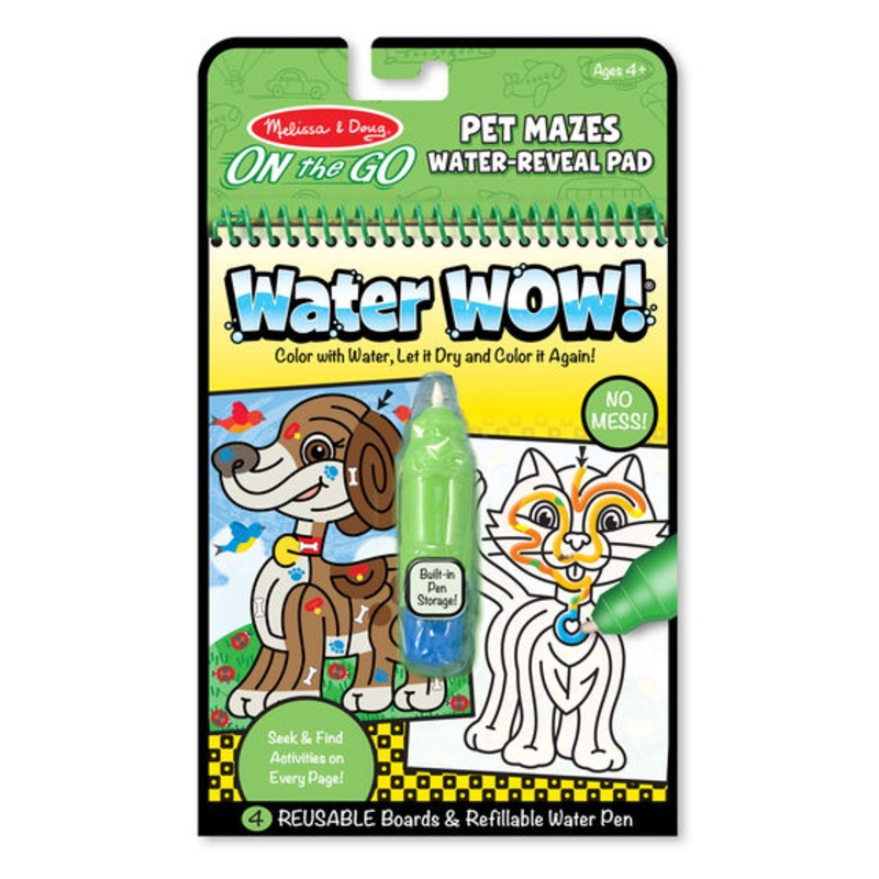 Melissa & Doug  – Water Wow! Pet Mazes – On the Go Travel Activity