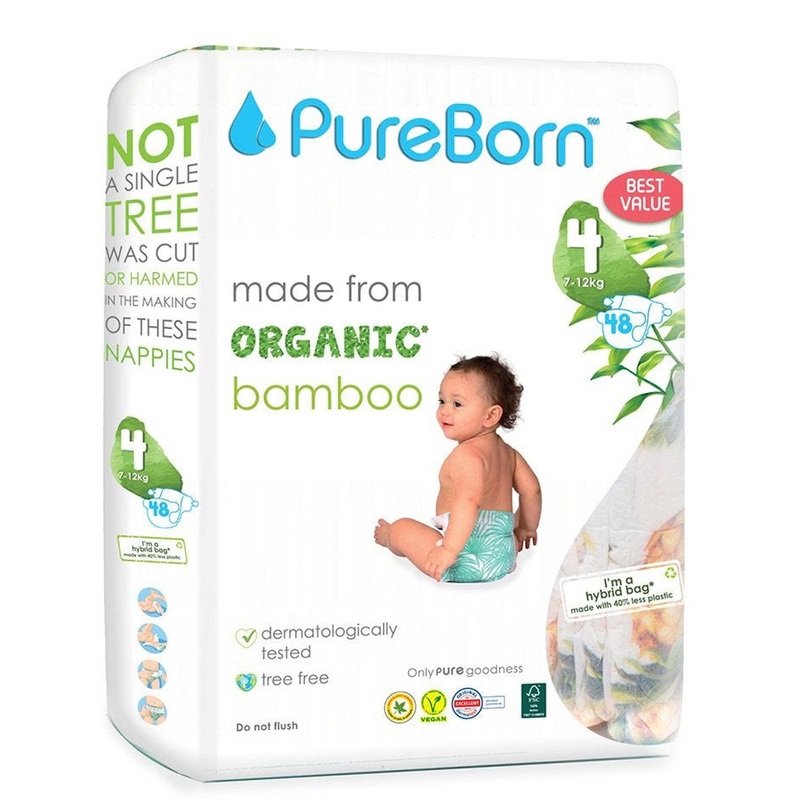 Organic Diapers Size 4 | 7-12kg | Double 48 Diapers