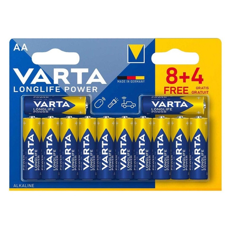 VARTA High Energy AA Batteries (8+4pcs) HE 9V