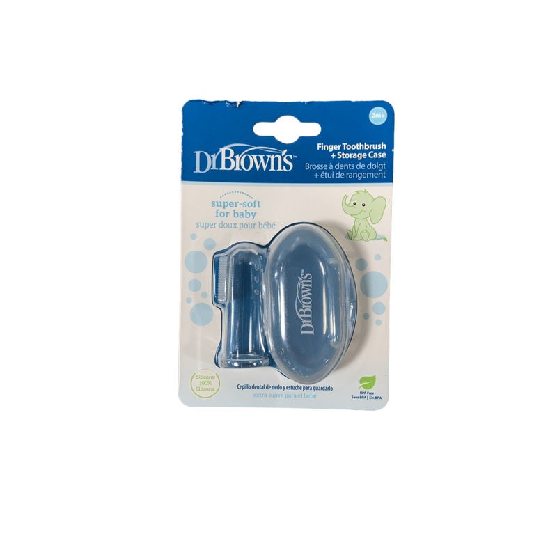 Dr. Brown’s Silicone Finger ToothBrush And Storage Case, Clear, 1 pack