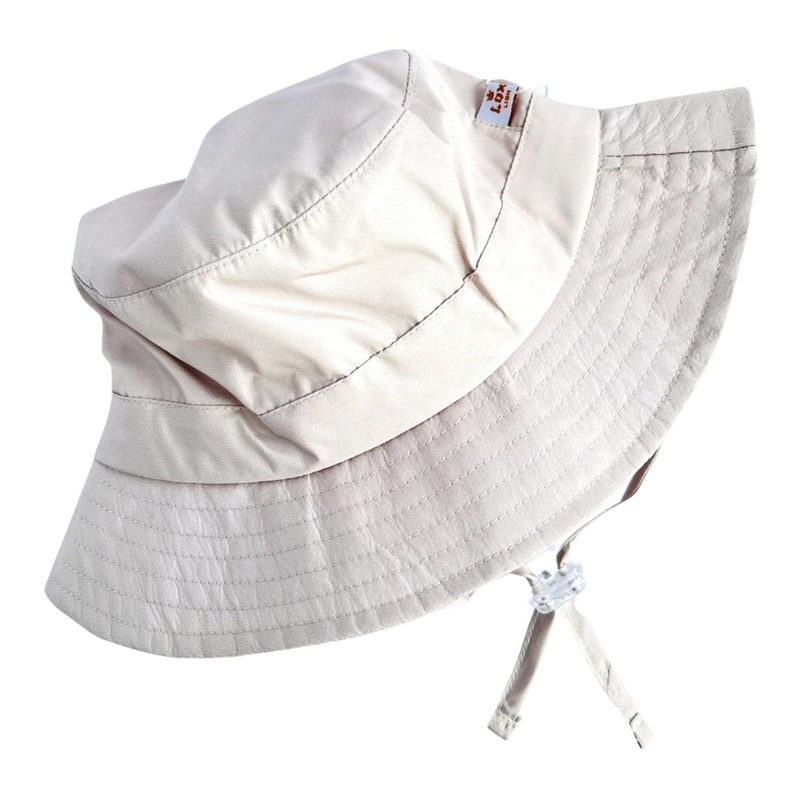 Lox Lion Baskatong Baby Summer Bucket Hat – Tan (Medium, 12-24 Months)