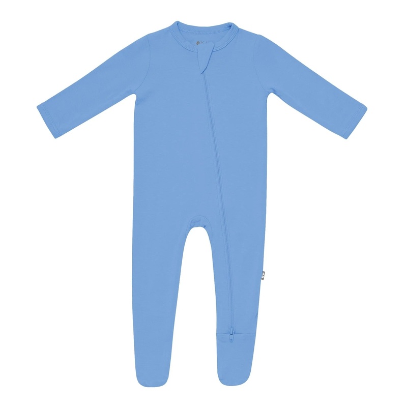Periwinkle Zippered Footie