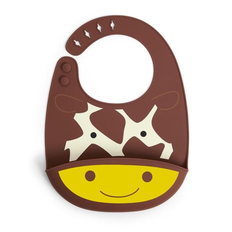 Zoo Fold & Go Silicone Bib – Giraffe