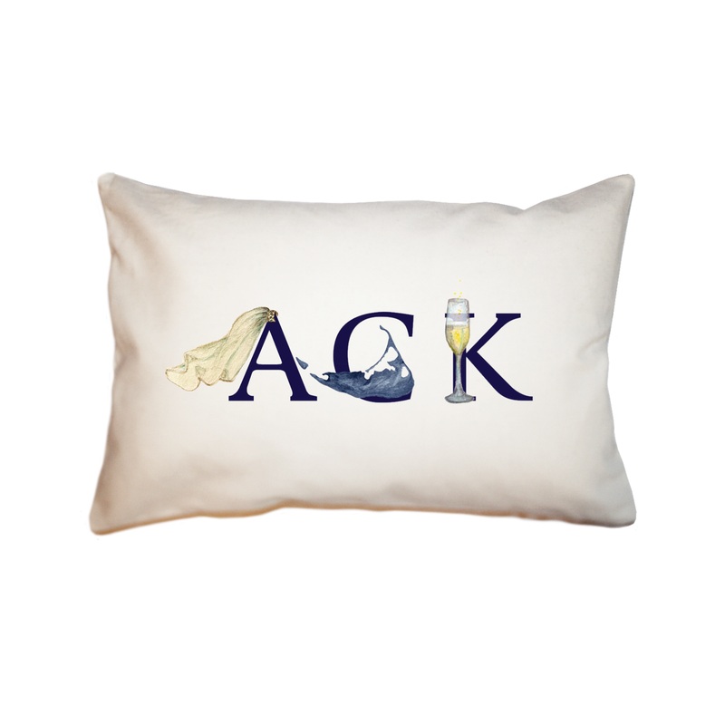 ACK wedding rectangle pillow