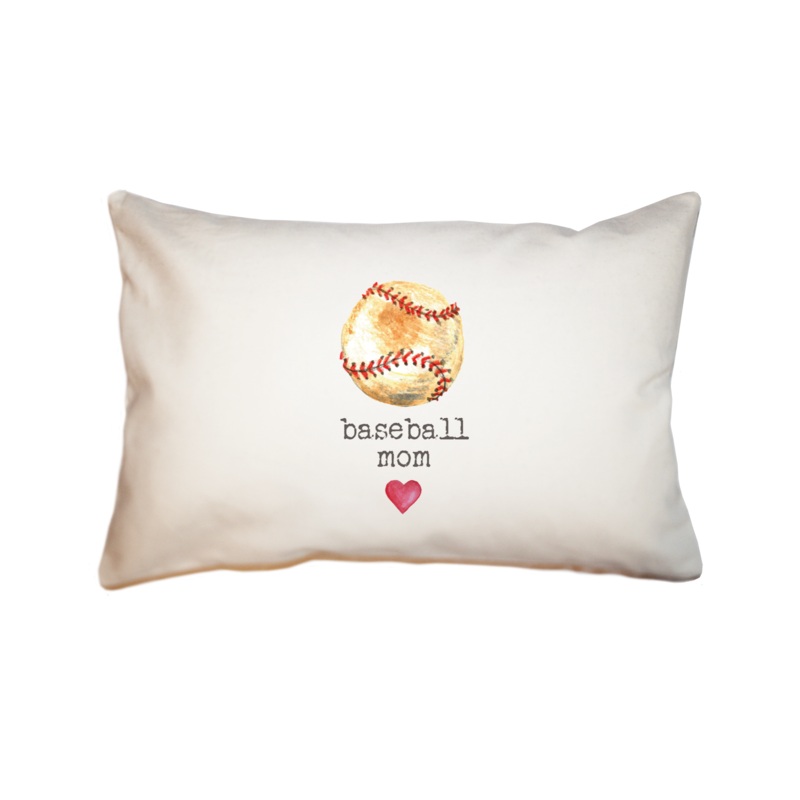 baseball mom large rectangle pillow