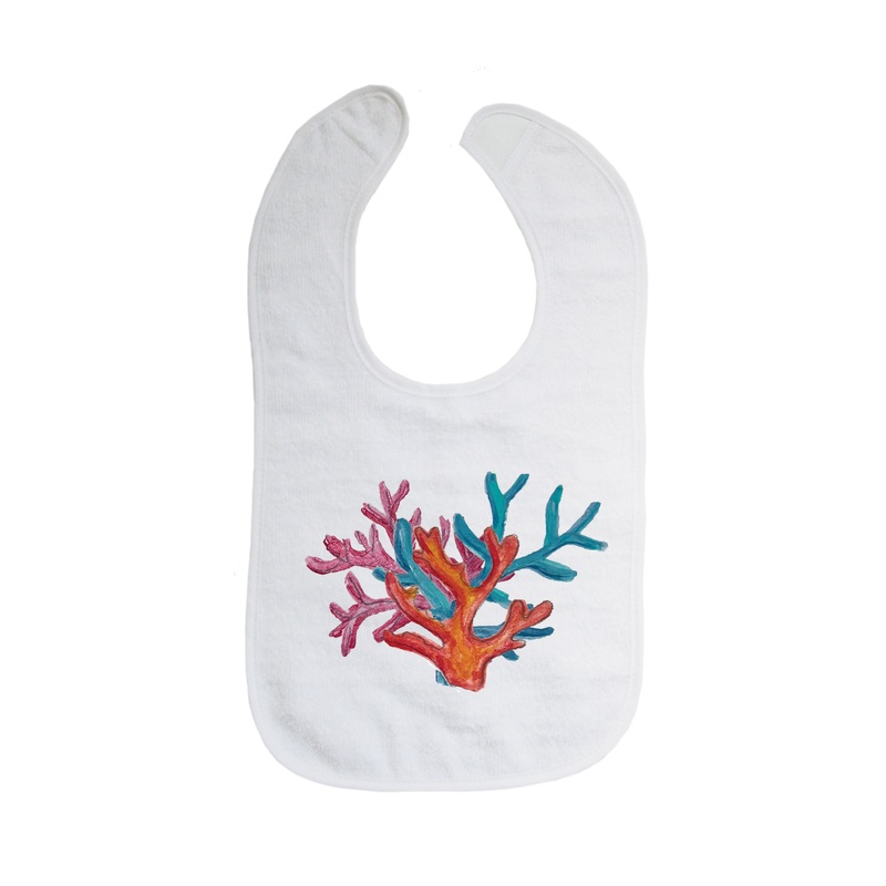 coral three colors bib