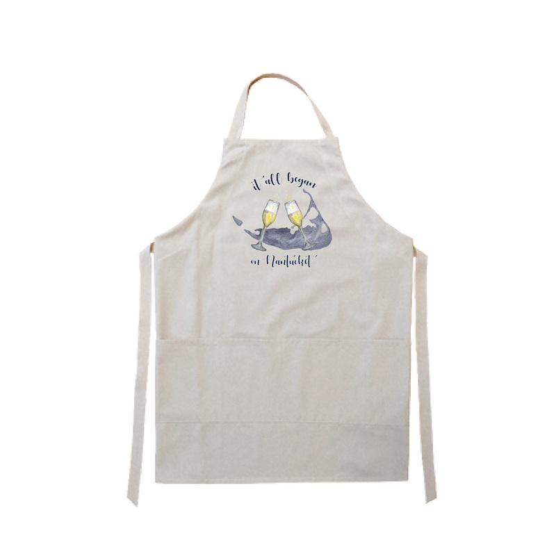 it all began on nantucket with map apron