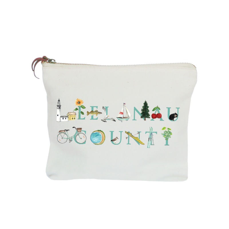 Leelanau County zipper pouch
