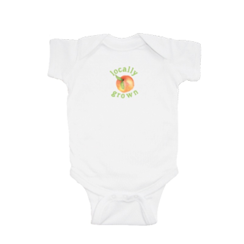 local peach baby snap up short sleeve