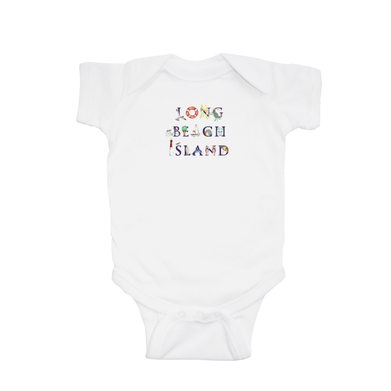 long beach island (new) baby snap up short sleeve baby snap up long sleeve