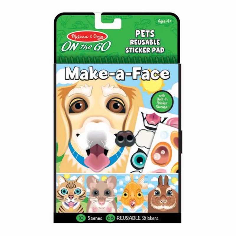 Melissa & Doug – Make-a-Face Pets Reusable Sticker Pad