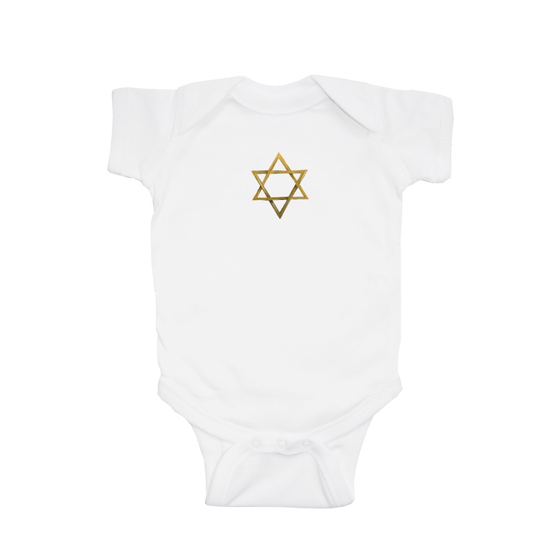 star of david baby snap up short sleeve