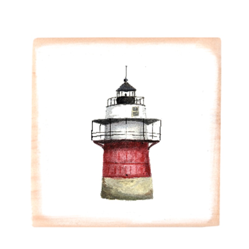 duxbury lighthouse square wood block