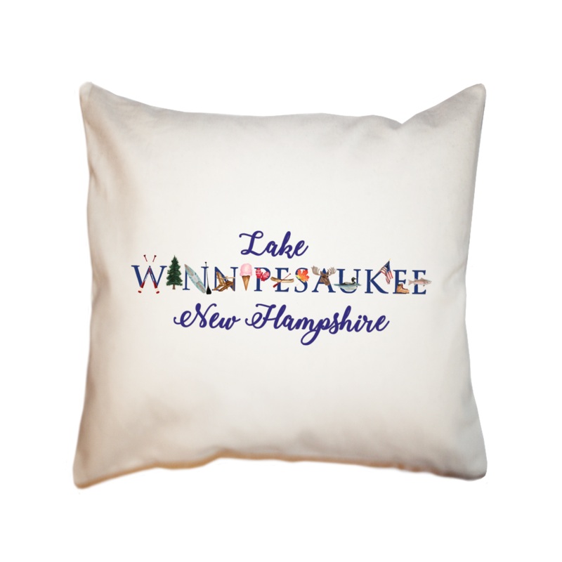lake winnipesaukee square pillow