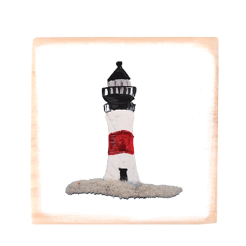 lighthouse square wood block