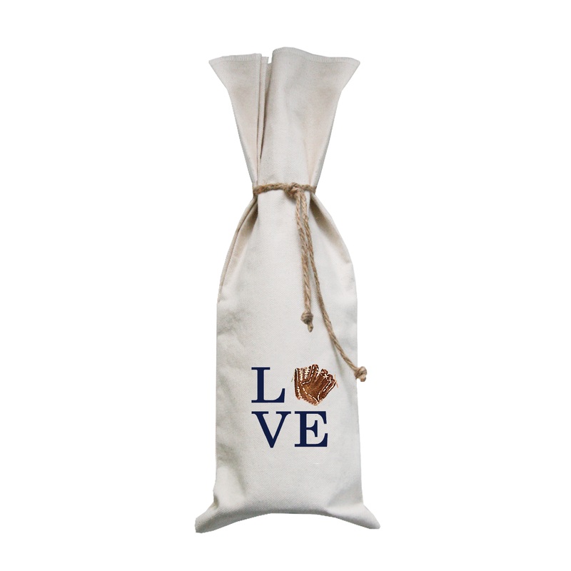 love baseball glove wine bag