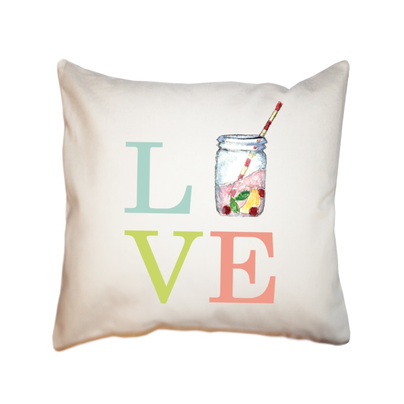 love lemonade square pillow