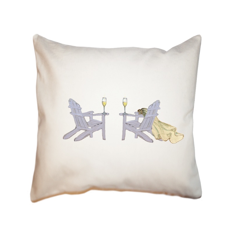wedding adirondak chairs square pillow