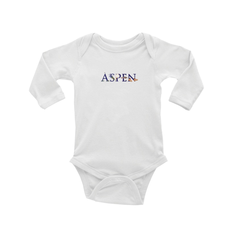 aspen summer baby snap up long sleeve