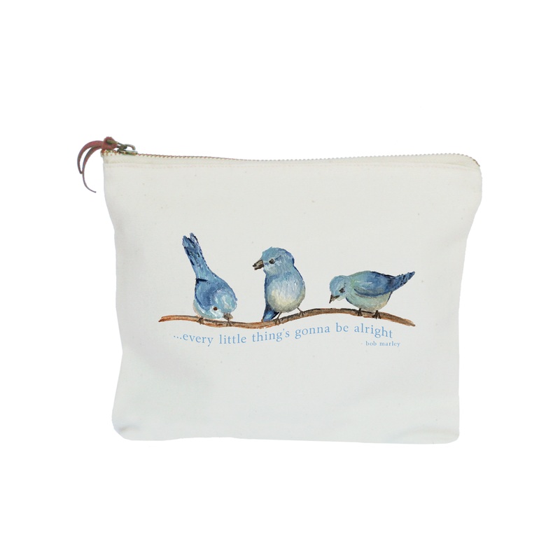 everything is going to be alright zipper pouch