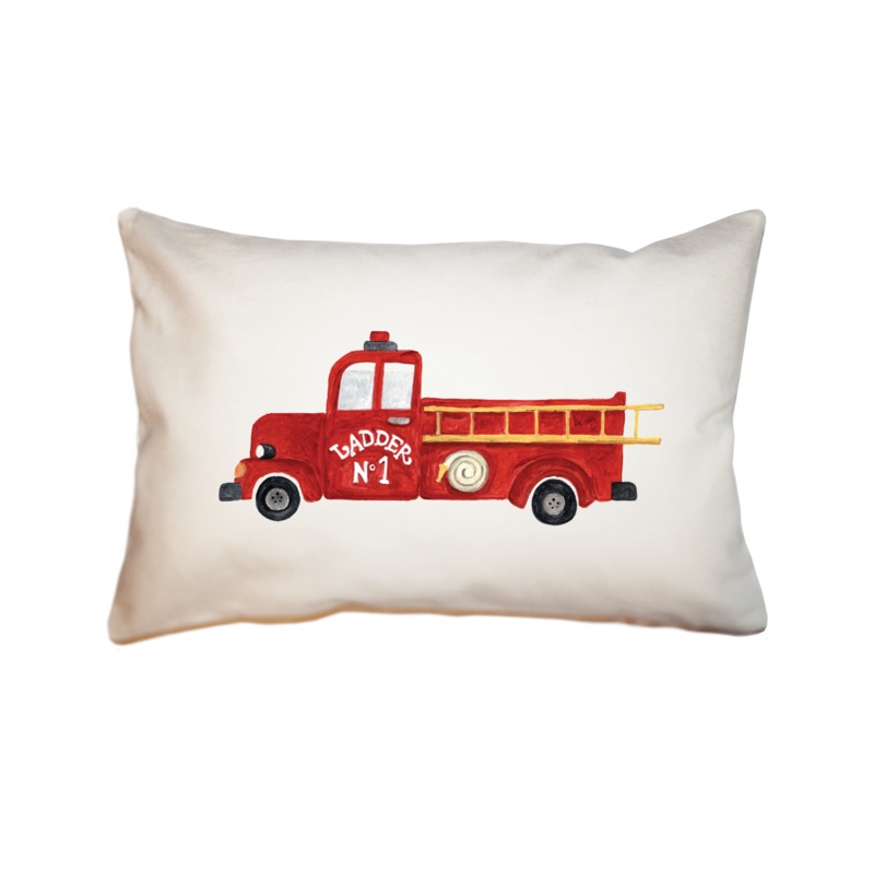 fire truck large rectangle pillow
