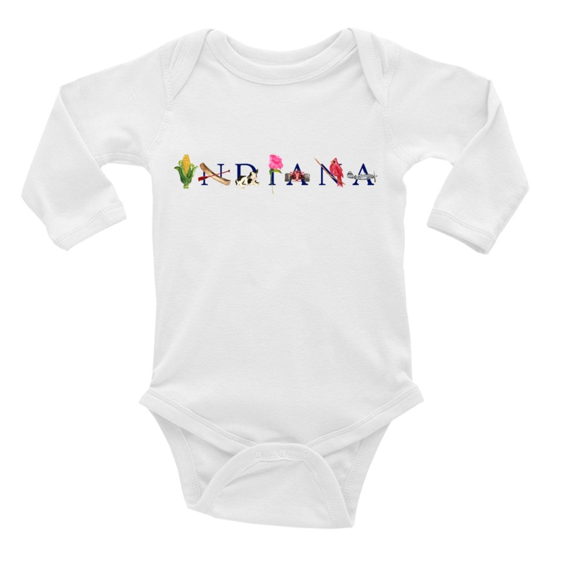 Indiana baby snap up long sleeve