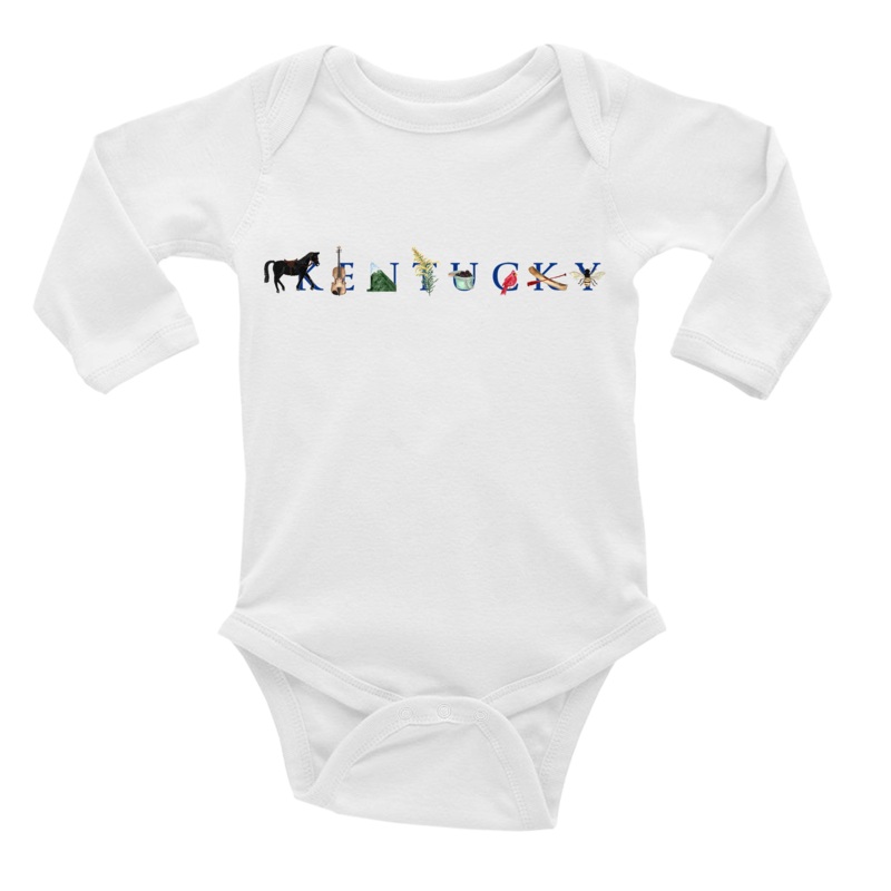 Kentucky baby snap up long sleeve