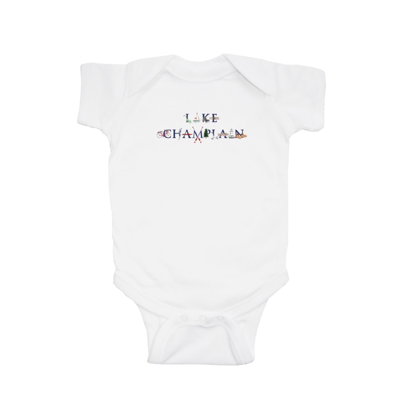 lake champlain baby snap up short sleeve