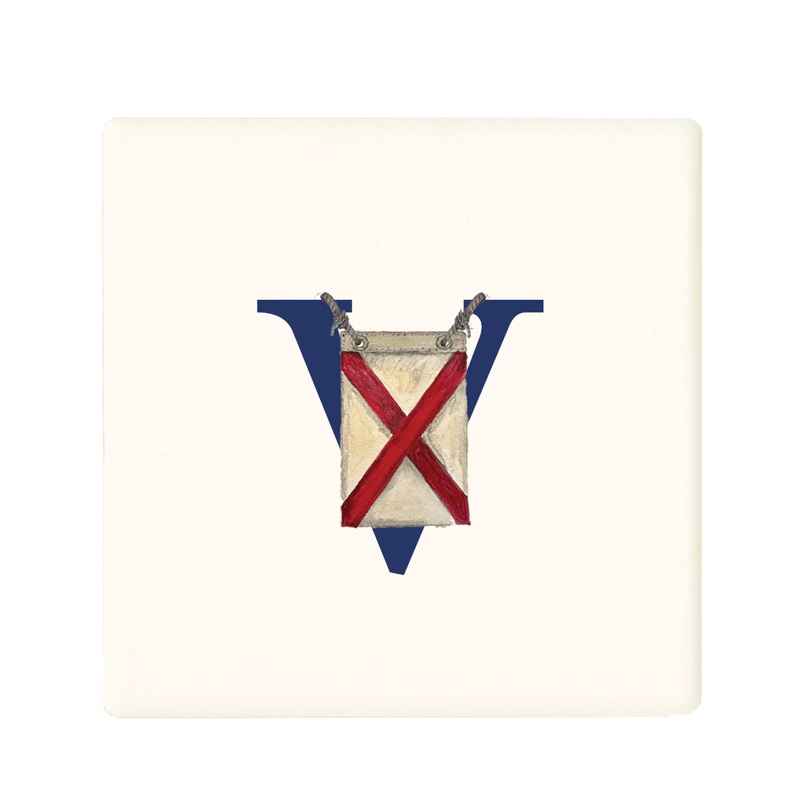 nautical alphabet – V coaster