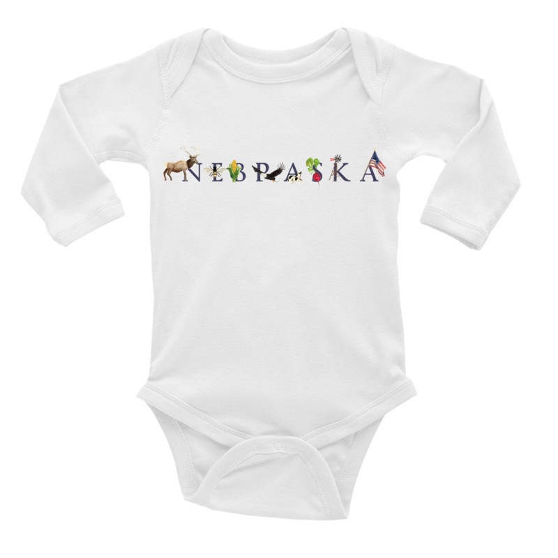 Nebraska baby snap up long sleeve