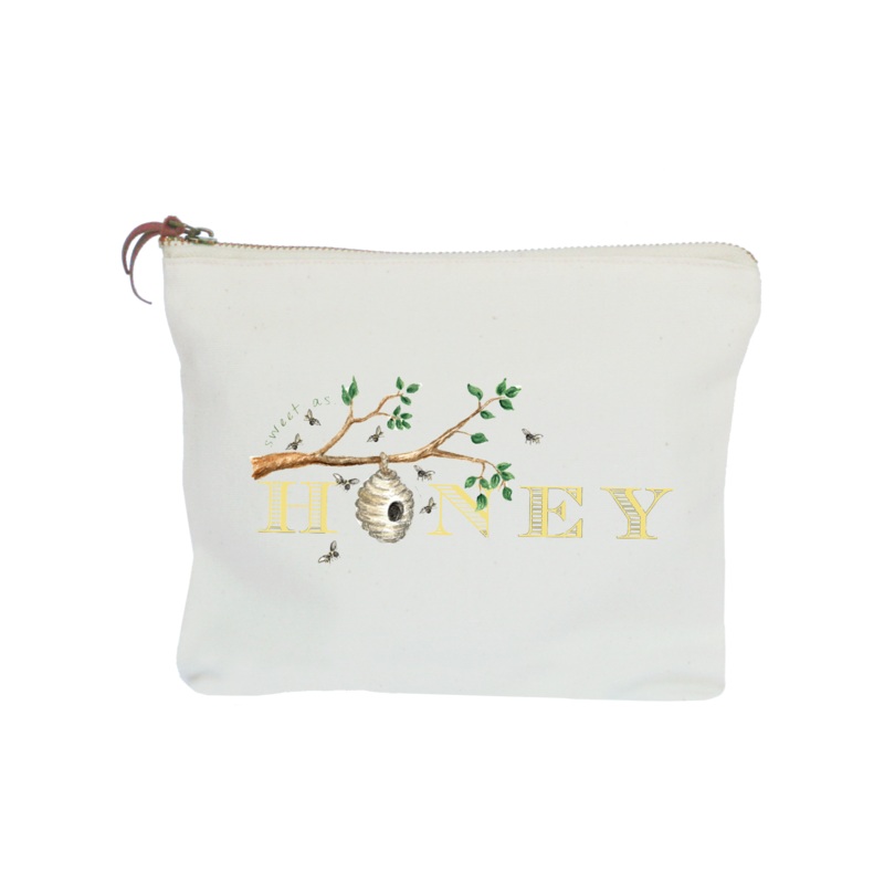 sweet as honey zipper pouch