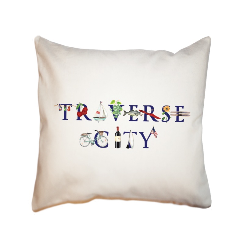 traverse city square pillow