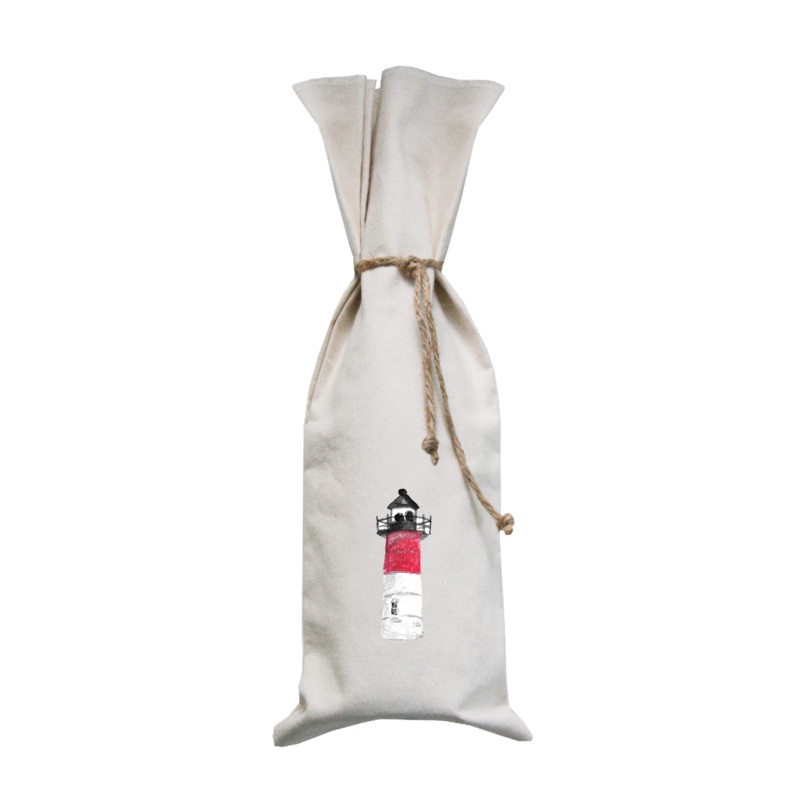 wellfleet lighthouse wine bag