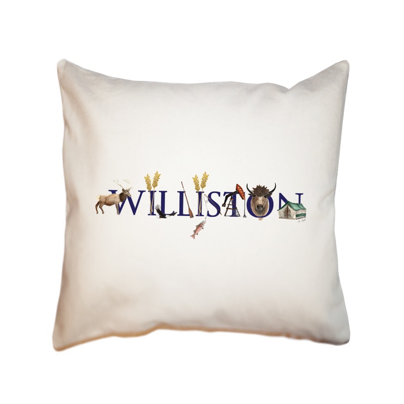 williston nd square pillow
