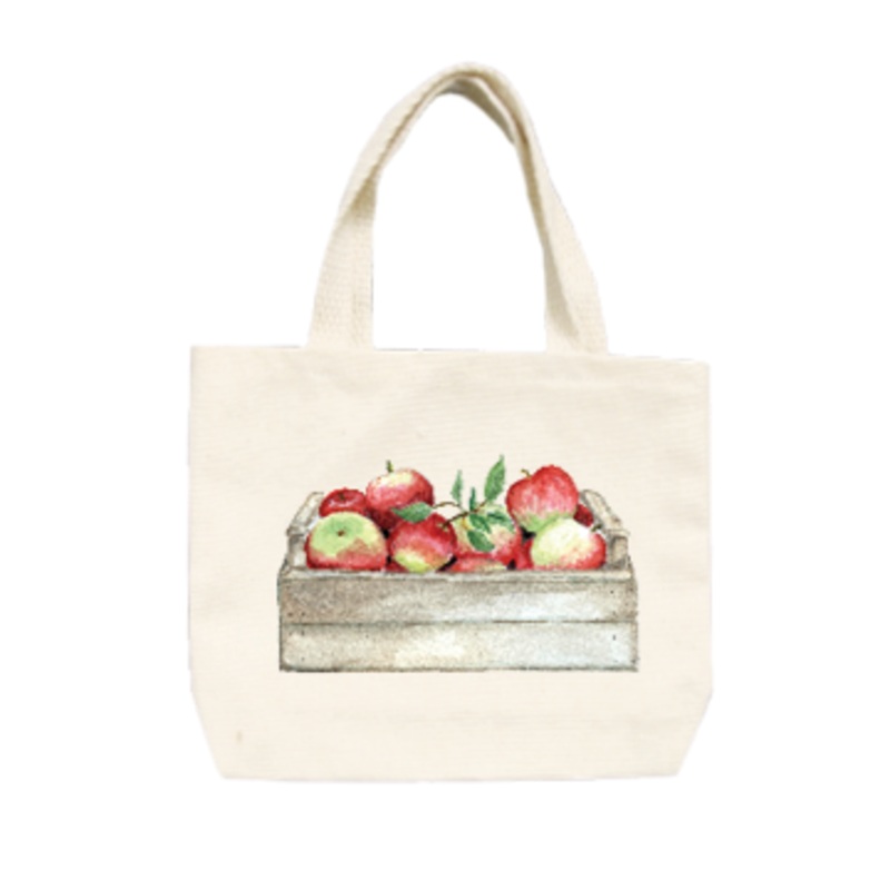 apples in crate small tote