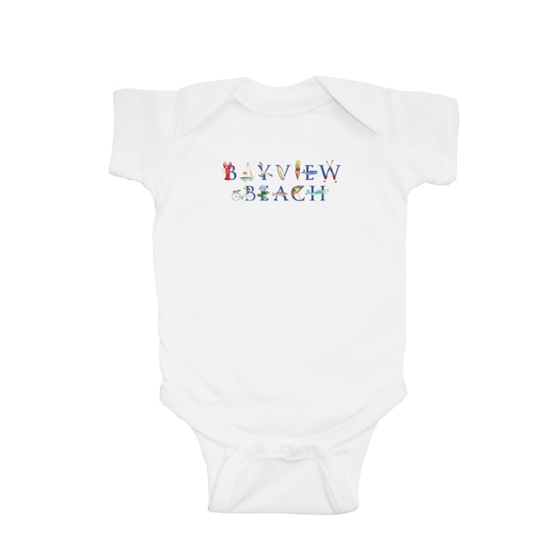 bayview beach baby snap up short sleeve