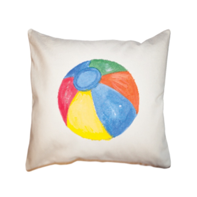beach ball square pillow