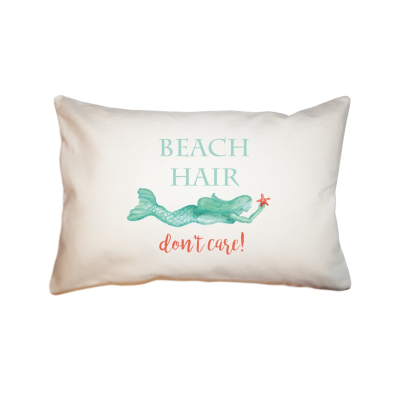 beach hair don’t care large rectangle pillow