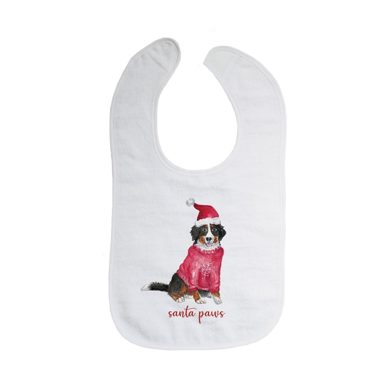 bernese santa paws bib