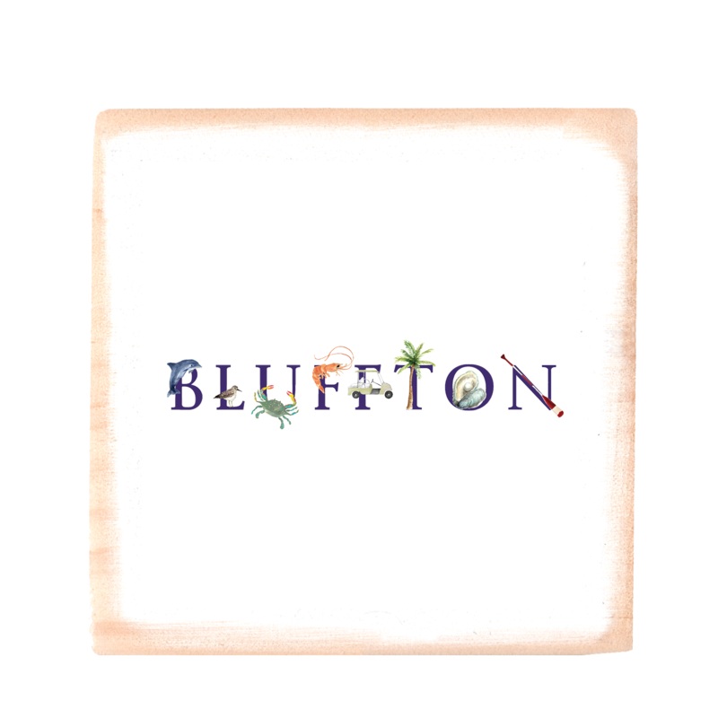 bluffton square wood block